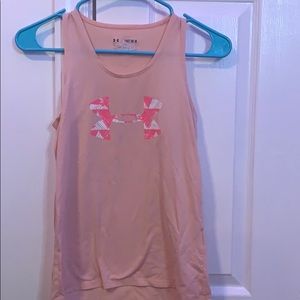 under armour peach kids tank top